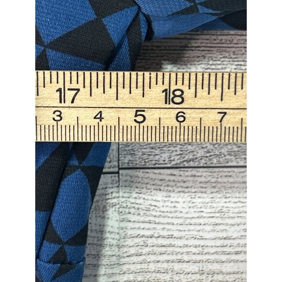 Gabby Skye Womens Geometric Pattern Shift Dress Size 10 Blue & Black - Picture 5 of 9